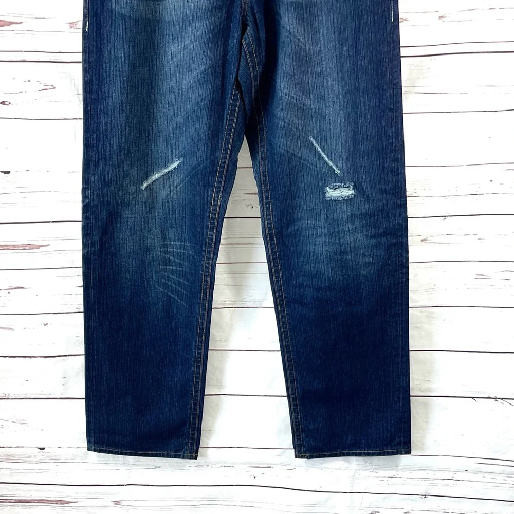 True‎ Religion Joey Jeans Men’s 38 Blue Relaxed Straight Leg Distressed Denim